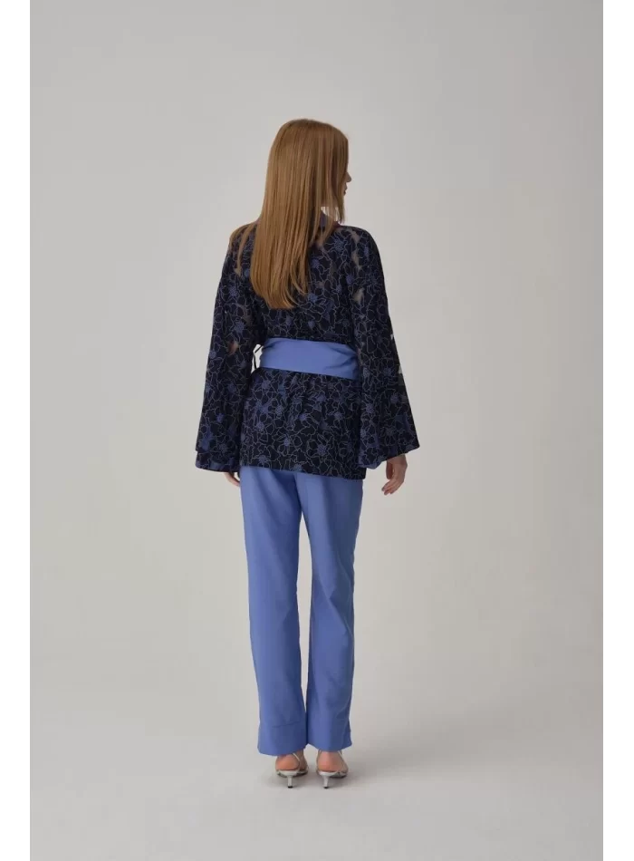 Kaliteli Şık Sophie Kadın Pijama Takımı Mavi