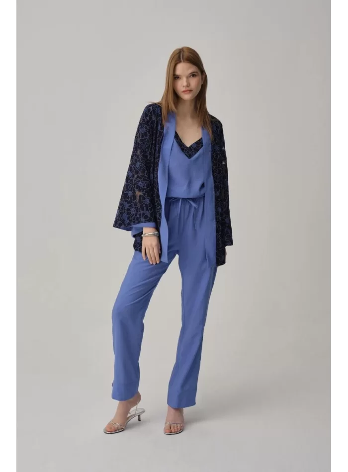 Kaliteli Şık Sophie Kadın Pijama Takımı Mavi