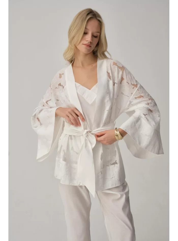 Sophie Şık Vegan Kadın Pijama Takımı - Beyaz
