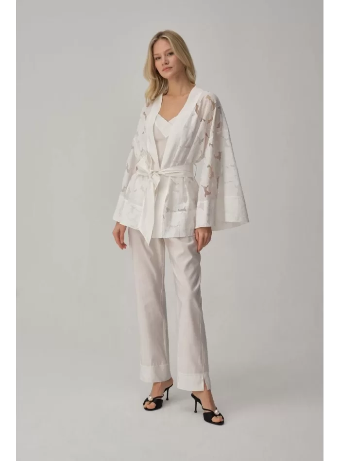 Sophie Şık Vegan Kadın Pijama Takımı - Beyaz