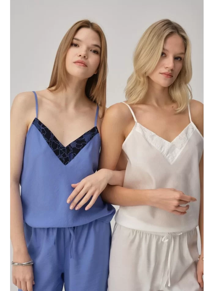 Sophie Şık Vegan Kadın Pijama Takımı - Beyaz