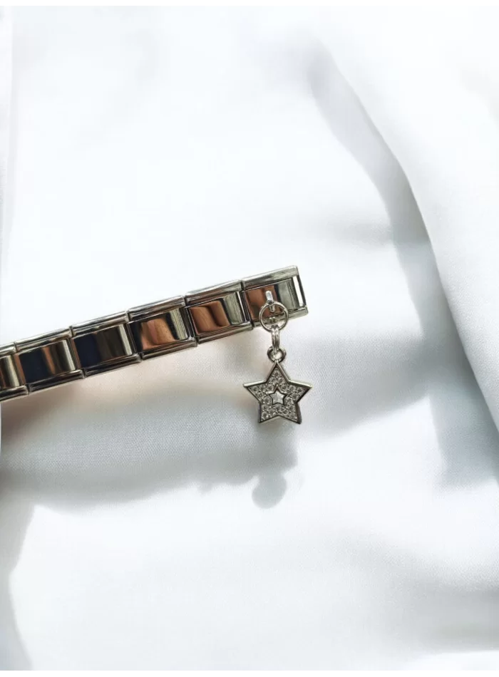 Taşlı Yıldız Figürlü İtalyan Charm