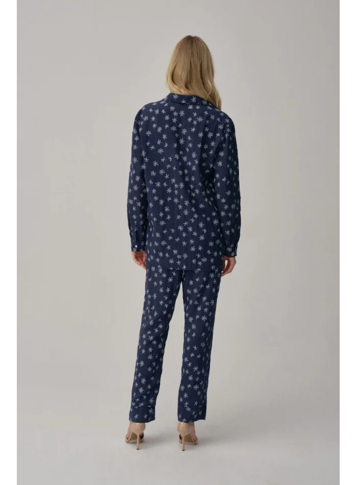 TINA Şık Rahat Kadın Braletli Pijama Takımı Navy