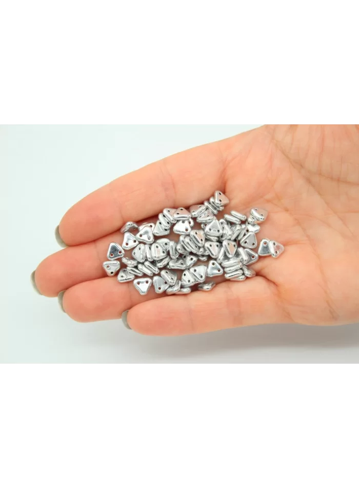 Triangle Boncuk Parlak Gümüş 25gr