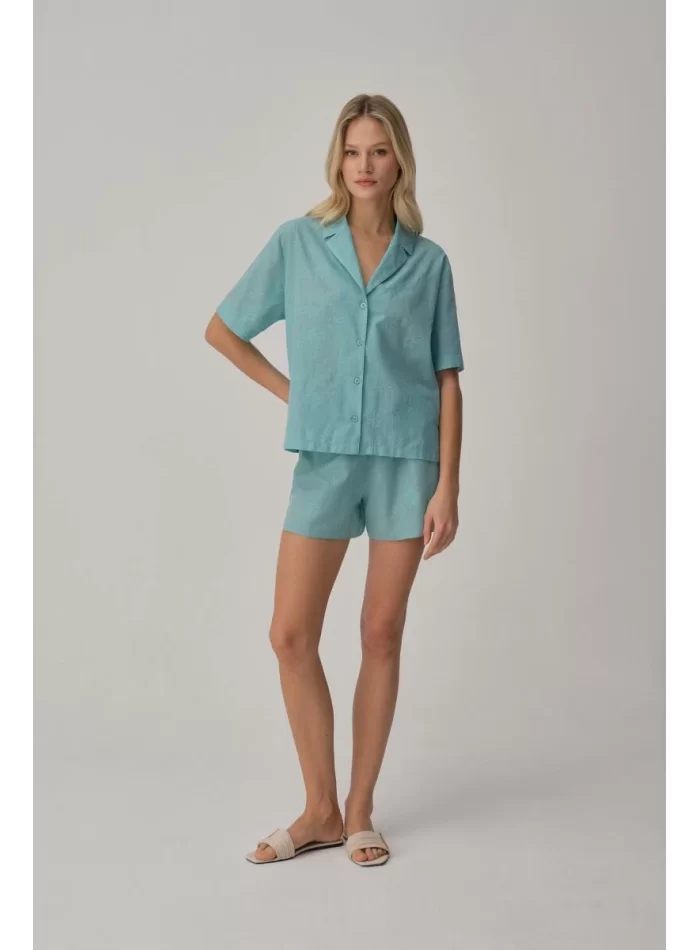 VANESSA Şık Yaz Pijama Takımı - Pastel Renkler