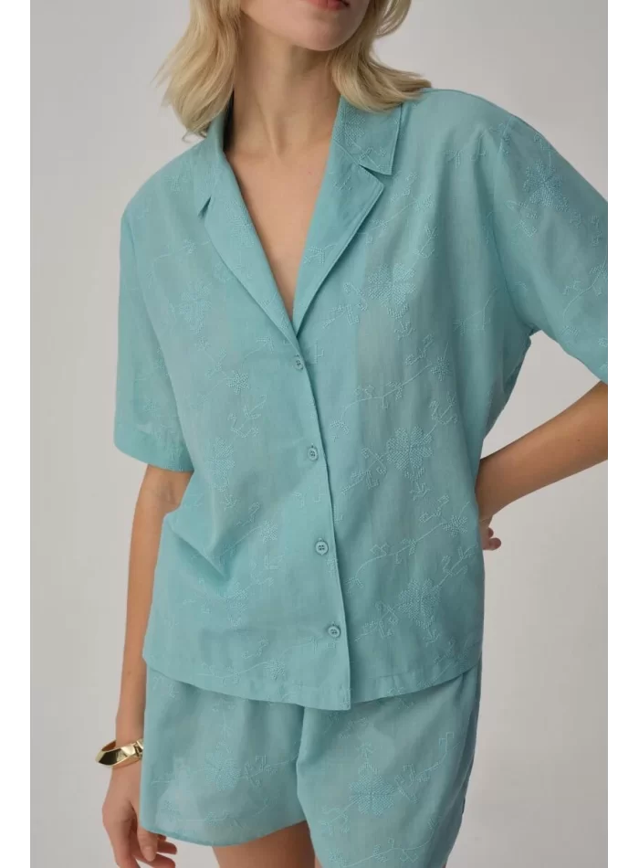 VANESSA Şık Yaz Pijama Takımı - Pastel Renkler