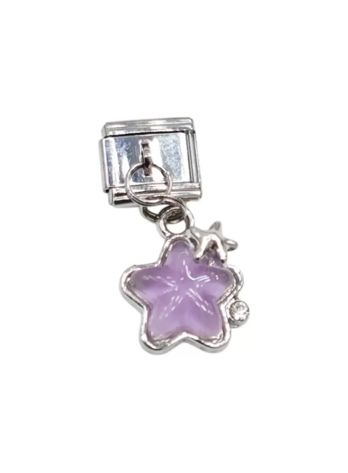 Yıldız Desenli İtalyan Charm Sallatılı YZ1