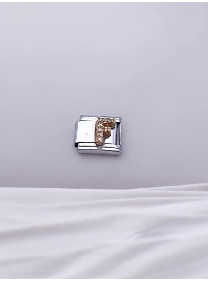 Zirkon Taşlı Harf Charm F