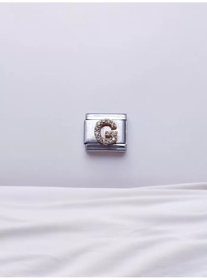 Zirkon Taşlı Harf Charm G
