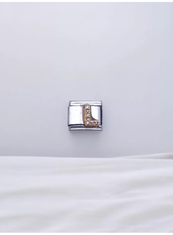 Zirkon Taşlı Harf Charm L