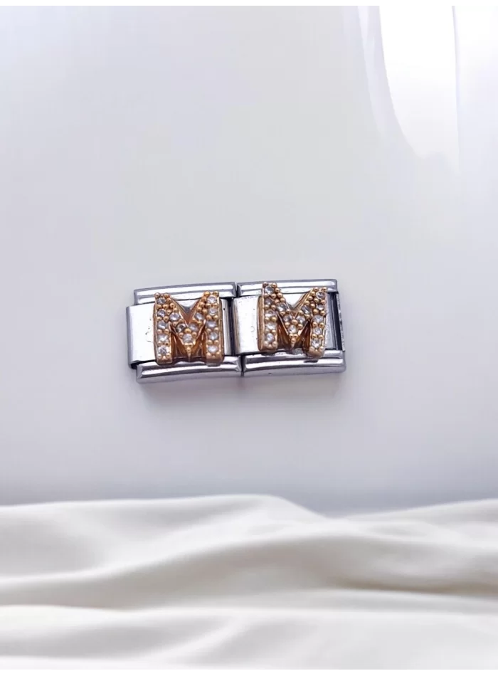 Zirkon Taşlı Harf Charm M