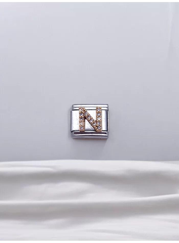 Zirkon Taşlı Harf Charm N