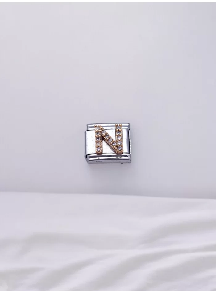 Zirkon Taşlı Harf Charm N
