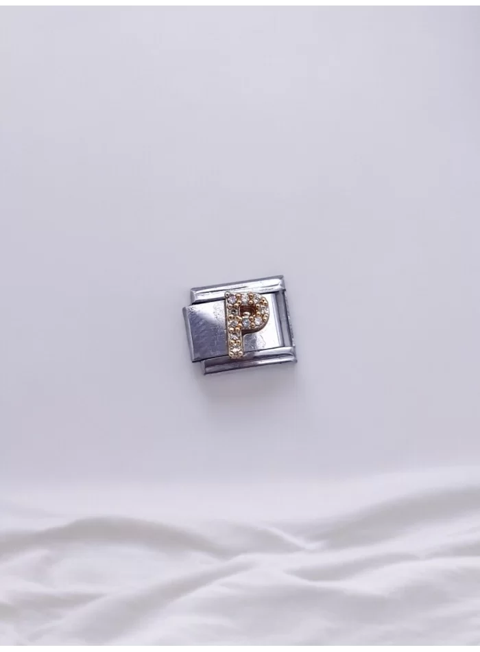 Zirkon Taşlı Harf Charm P