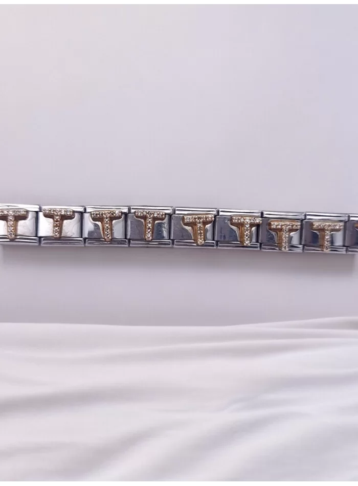 Zirkon Taşlı Harf Charm T