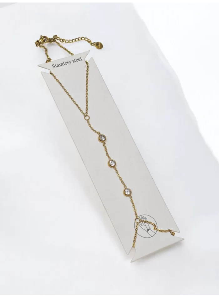Zirkon Taşlı Şahmeran Gold Renk