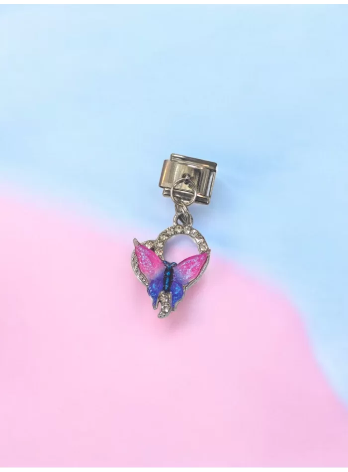 Zirkon Taşlı Sallantılı İtalyan Kelebek Charm