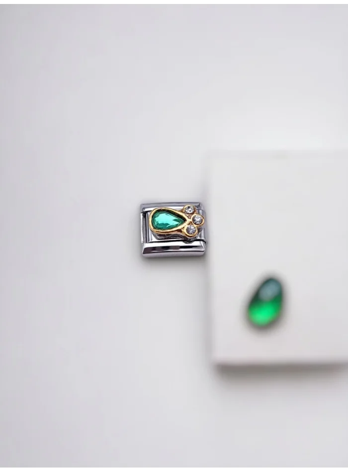 Zirkon Taşlı Yeşil Charm