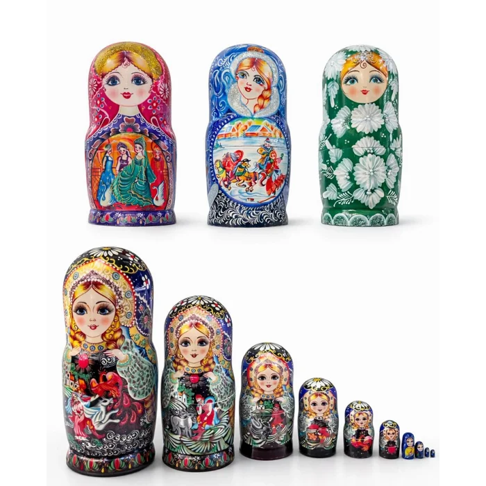 10Lu Ahşap Matruşka Seti TKN5381