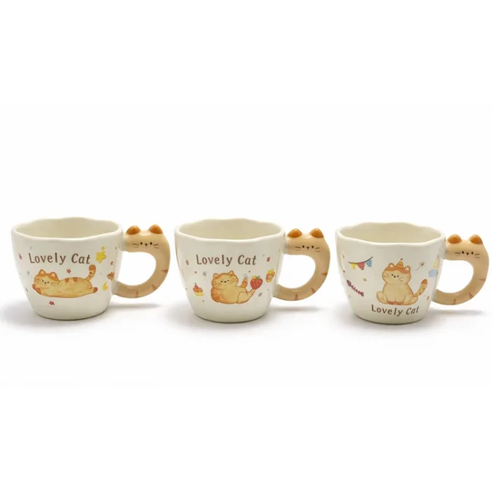 3D Kedi Figürlü Kupa Bardak TKN5036