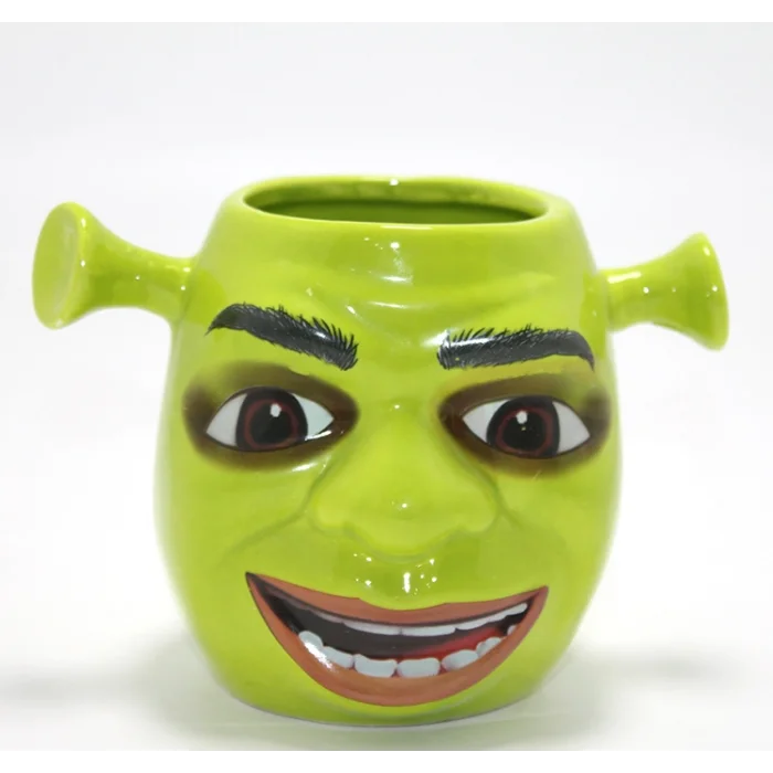 3D Shrek Tasarımı Porselen Kupa Bardak SPR4507