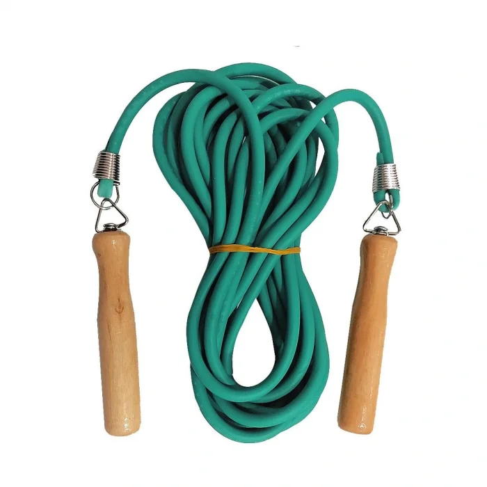 Supertrend 7 Metre Ahşap Saplı Atlama ipi Yeşil 2807Y