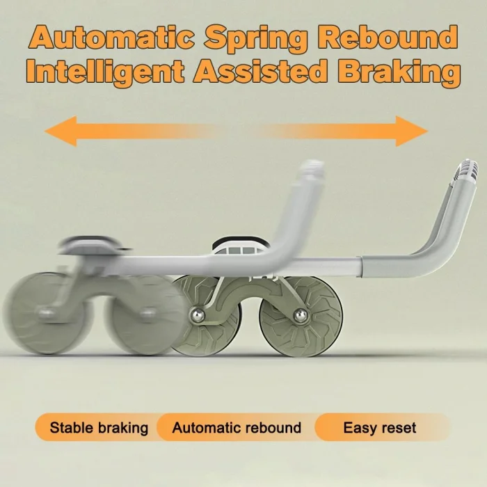 Supertrend Ab-04 Ab Roller Dirsek Destekli Karın Çalıştırıcı, Otomatik Geri Tepme Özellikli, Diz Matlı Karın Kası Çalıştırıcı, Erkekler ve Kadınlar Için, Karın Kası Antrenmanı, Çift Tekerlekli