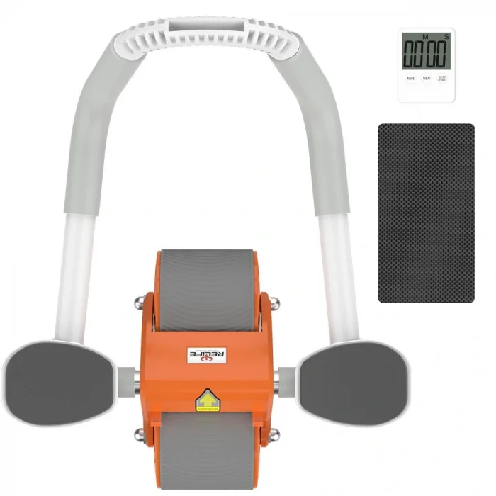 Supertrend AB-06 Ab Roller Dirsek Destekli Karın Çalıştırıcı, Otomatik geri tepme özellikli, Diz Matlı Karın Kası Çalıştırıcı, Erkekler ve Kadınlar için, Karın Kası Antrenmanı, çift tekerlekli