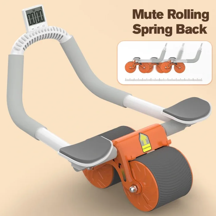 Supertrend AB-06 Ab Roller Dirsek Destekli Karın Çalıştırıcı, Otomatik geri tepme özellikli, Diz Matlı Karın Kası Çalıştırıcı, Erkekler ve Kadınlar için, Karın Kası Antrenmanı, çift tekerlekli