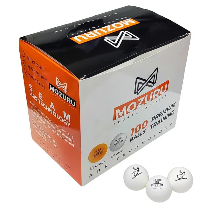 Supertrend Mozuru Mzr100-Wht ITTF Onaylı Beyaz Pinpon Topu 100lü