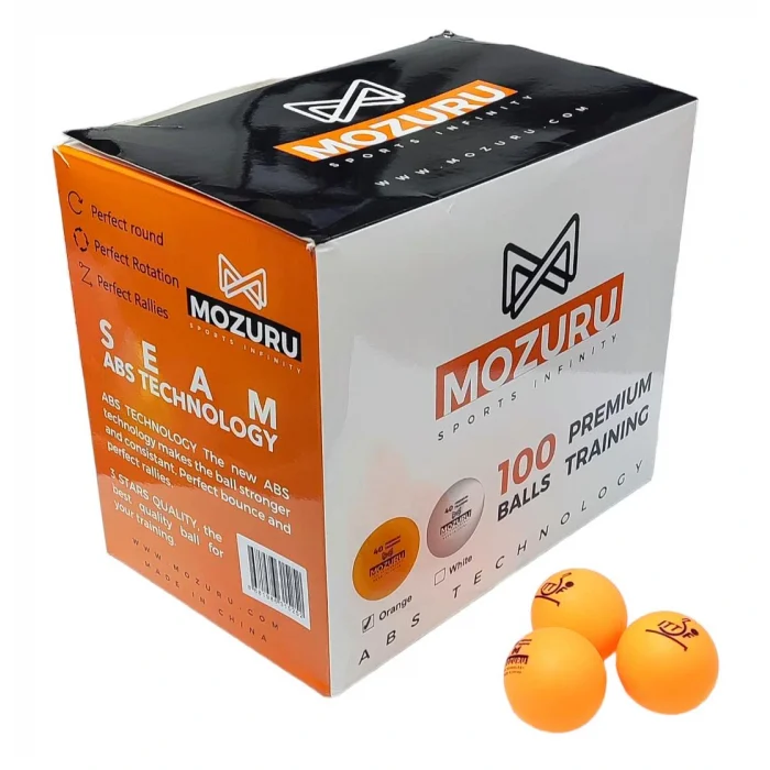 Supertrend Mozuru Mzr100-Org ITTF Onaylı Turuncu Pinpon Topu 100lü