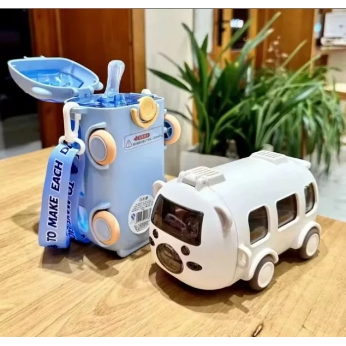Otobüs Tasarımı Pipetli Su Matarası 500 Ml TKN4648
