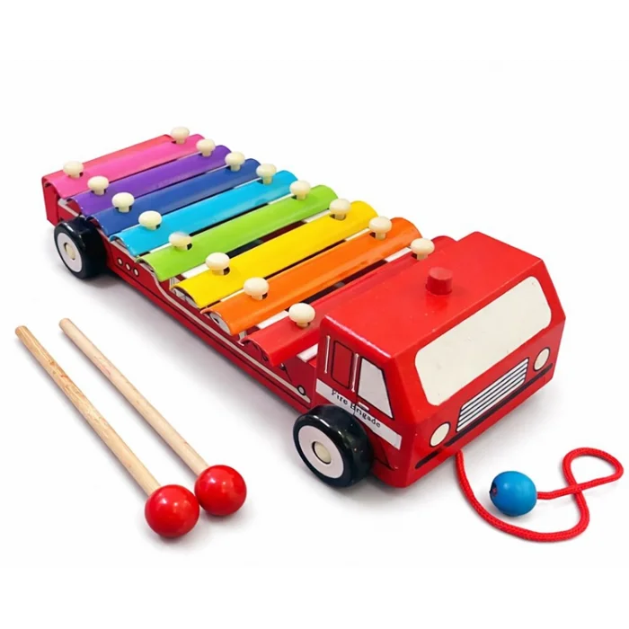 Ahşap Arabalı 8Li Selefon Müzik Aleti 93-719