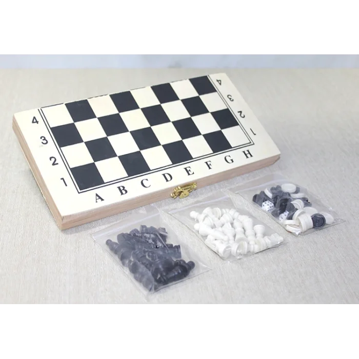 Ahşap Kutulu Satranç ve Tavla Seti SPR4026