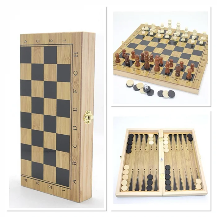 Ahşap Satranç ve Tavla Seti SPR4243