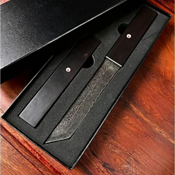 Asuka Japon Samurai Tanto Bıçağı Damascus