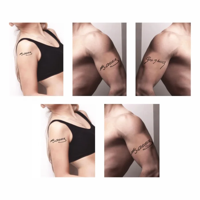 Atatürk 5li Set Geçici Dövme Kına Şablonu