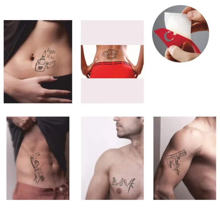 Barış Mutluluktur Dövme Şablonu Kına Deseni