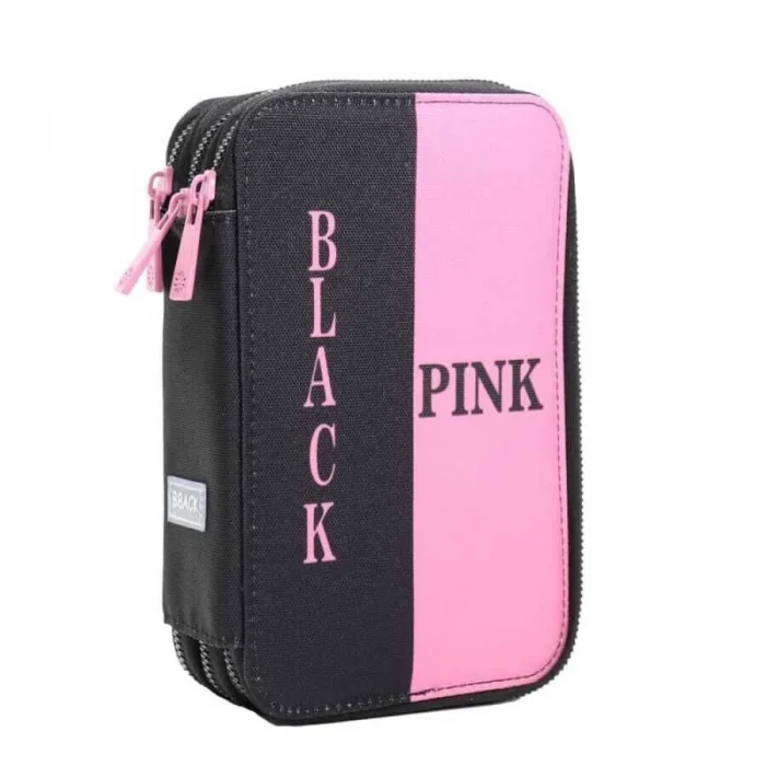 Bback 3 Katlı Kalem Çantası / Kalemlik / Kalem Kutusu Black Supertrendk