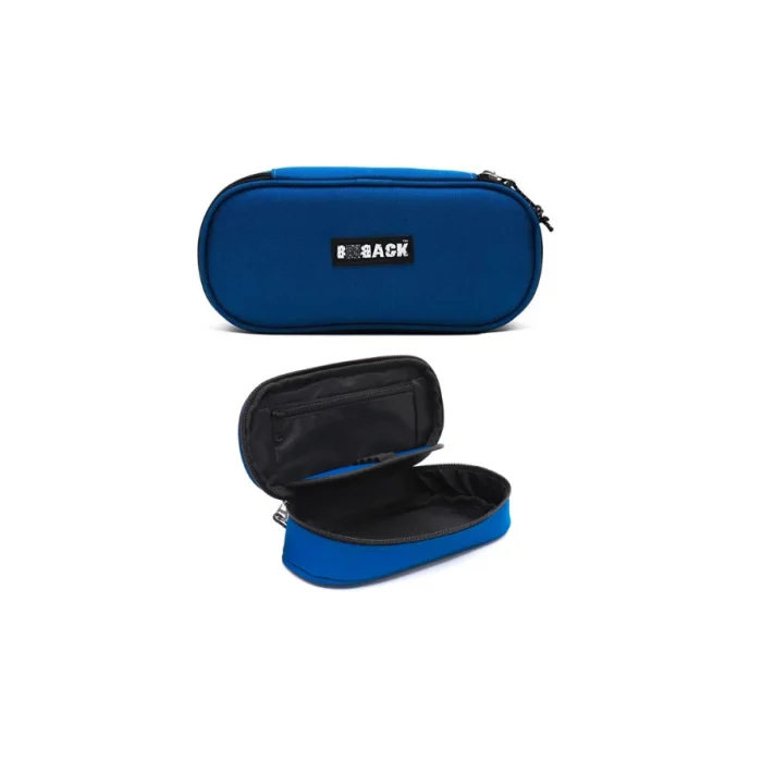 Bback Oval Kumaş Kalemlik / Kalem Kutusu MAVİ