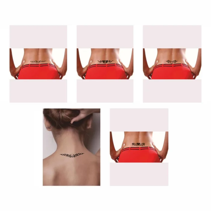 Bel Modelleri 5li Set Geçici Dövme Kına Şablonu