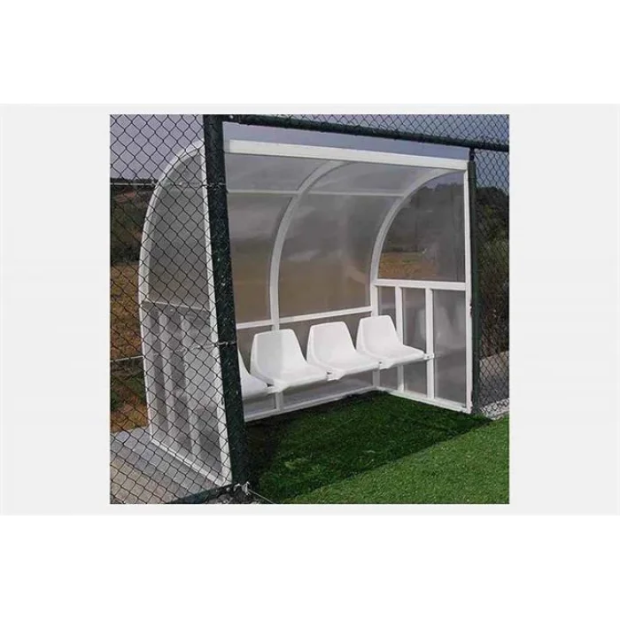 BSE 113 Yedek Oyuncu Kulübesi 4 Kişilik Polikarbon ve Akrilik Kaplama