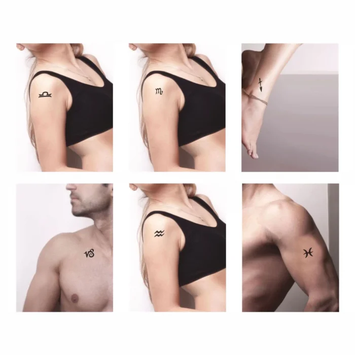 BurçlarSupertrend2 5li Set Geçici Dövme Kına Şablonu