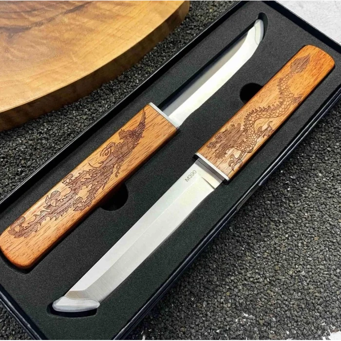 Çift Bıçak Tanto Ejder M390 Çelik 25 cm