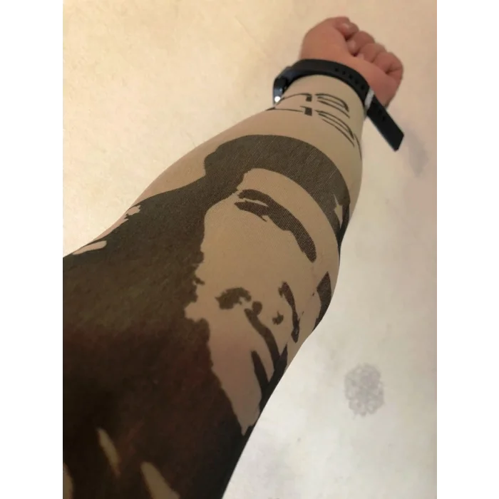 Çift Kol Giyilebilir Dövme Che Guavera Desenler Tattoo Sleeve