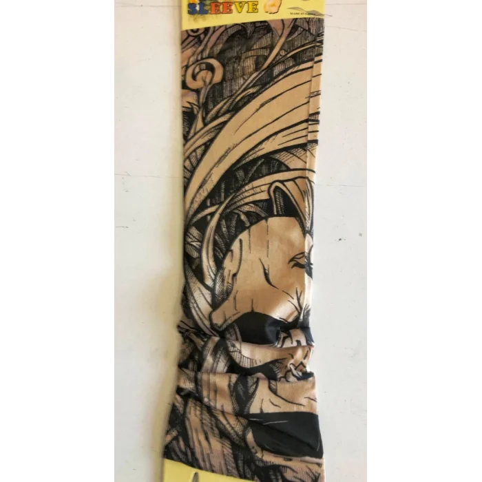 Çift Kol Giyilebilir Dövme İskeletli Desenler Tattoo Sleeve