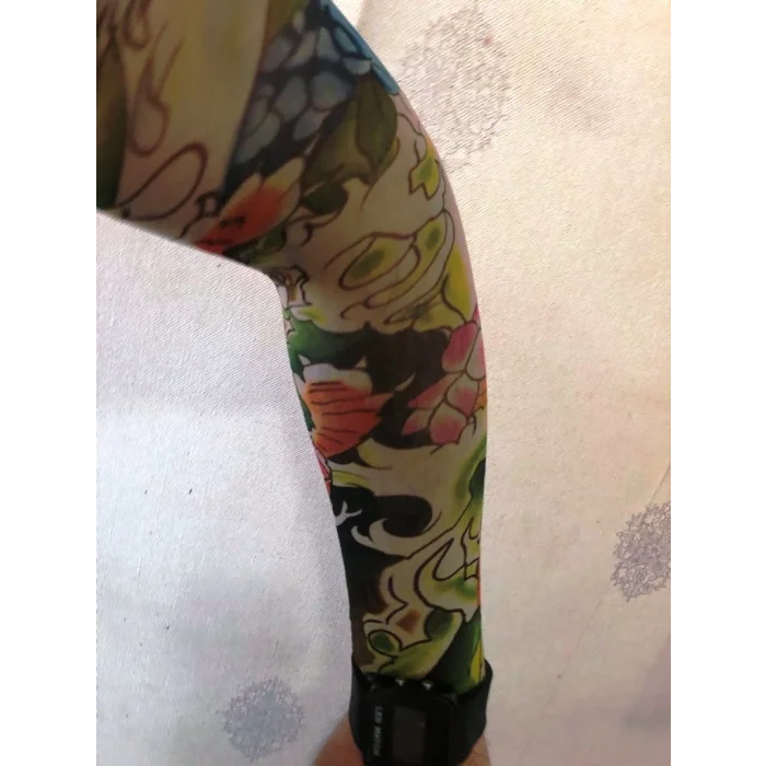 Çift Kol Giyilebilir Dövme Kaplan Desenler Tattoo Sleeve