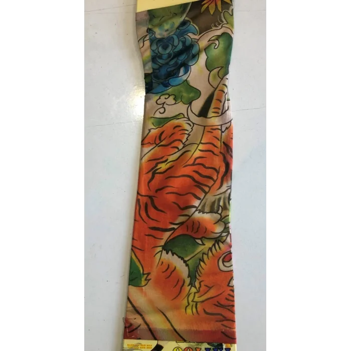 Çift Kol Giyilebilir Dövme Kaplan Desenler Tattoo Sleeve