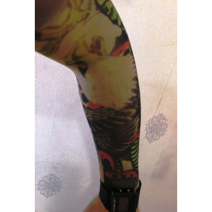 Çift Kol Giyilebilir Dövme Kartallı Desenler Tattoo Sleeve