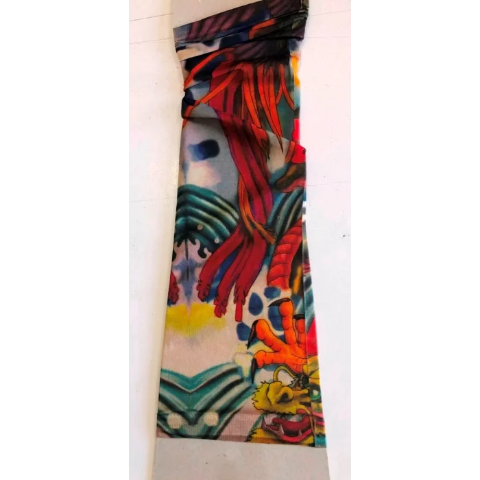 Çift Kol Giyilebilir Dövme Pençe Desenler Tattoo Sleeve